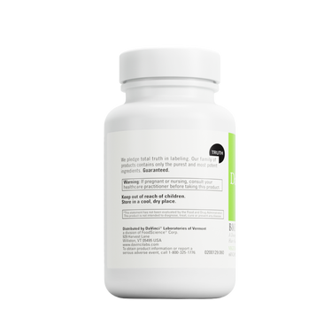 Product Facts on left side of the DaVinci Biotin bottle
