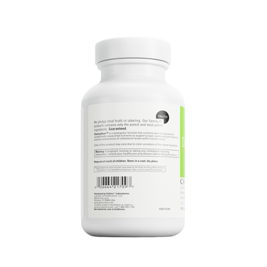 Product Facts on left side of the DaVinci Cholestsure™ bottle