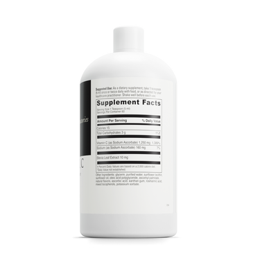 Product Facts on right side of the DaVinci Liposomal C bottle